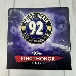 Haloti Ngata Baltimore Ravens Ring of Honor 2021 Pin Meritage NFL #92 Purple